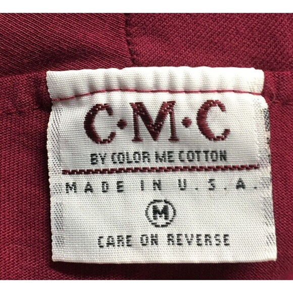 CMC Cowl Dress Women's Size Medium Red 100% Cotton Pockets Color Me Cotton - Picture 5 of 8